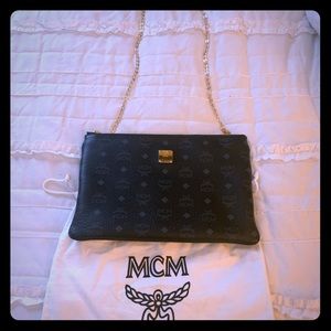 Mcm visetos black crossbody/clutch